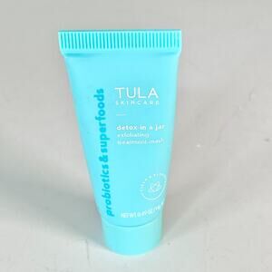 Tula Detox in a Jar Exfoliating Treatment Mask Smooth Texture Travel .49 oz New